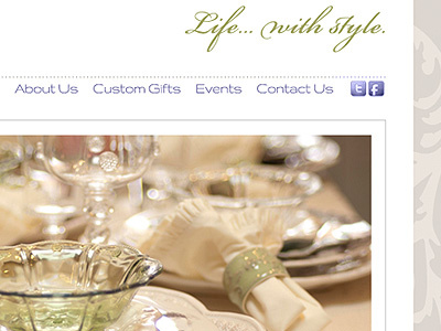 Home lifestyle retailer vintage website