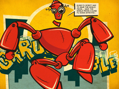 Kung Fu Robot iPad App graphic novel ipad robot