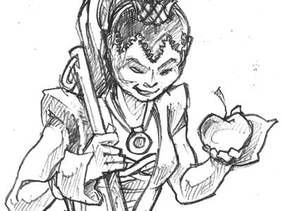 WIP - Evil Queen pencil sketch work in progress