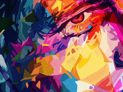 Paul close-up abstract alessandro pautasso close up colors eye eyes illustration kaneda kaneda99 newman paul portrait