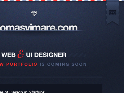 Portfolio new identity bleu coming page portfolio red ribbon soon textures