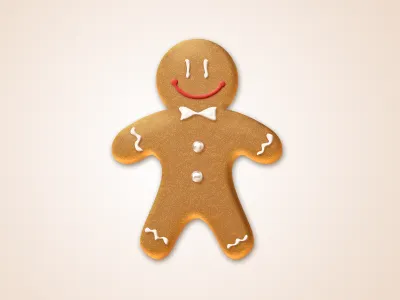 Gingerbread Man Icon - Free PSD christmas decean free freebies gingerbread holiday icon illustration man nelutu photoshop psd xmas