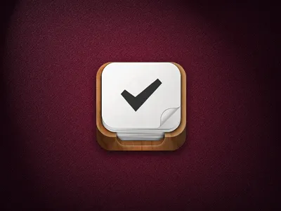 Wooden things icon paper to do todo wood