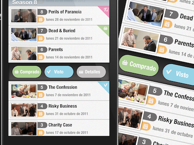 Episodes View design episodes ios mytvshows tv tvnotes ui