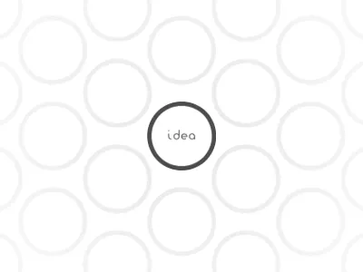Idea circles clean design minimalist thought