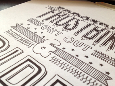 Ride Frostbike lettering typography