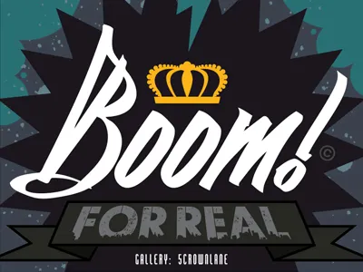 Boom! For Real exhibition flyer
