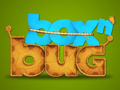 Box n' Bug - Game Logotype box brand bug game games illustration iphone logotype texture