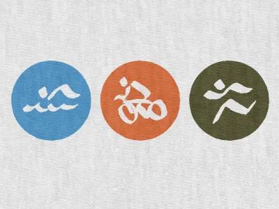 Triathlon brush icons sport t shirt triathlon
