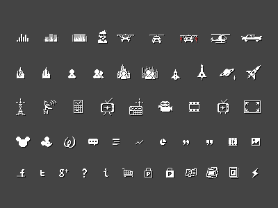 Pixel Icon Set design icon photoshop pictogram pixel art rocket set space webdesign