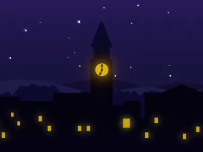 Save The Date - Bell Tower gold light purple