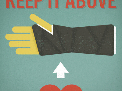 Keep it Above Your Heart - Hand cast hand heart poster