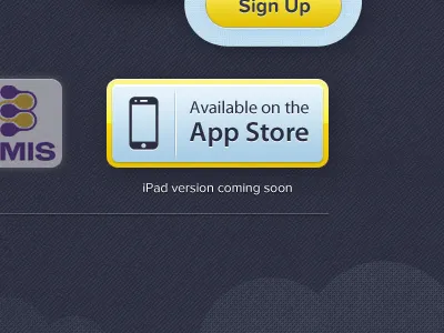 App Store app store blue button clouds gold myriad pro proxima nova soft