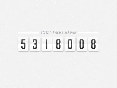 Counter boobies counter sales ui white