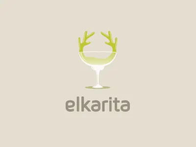 Elkarita V3 elk glass horns logo margarita mark natural