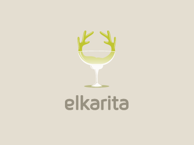 Elkarita V3 elk glass horns logo margarita mark natural