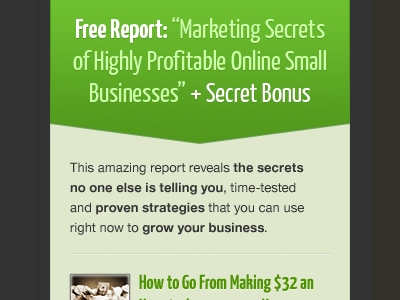 QuickSprout Free Report - Blog Sidebar design marketing sidebar web