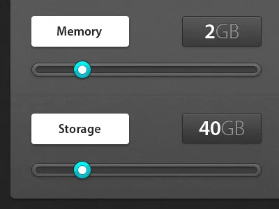Configure Sliders black configure grain gray memory slider storage white