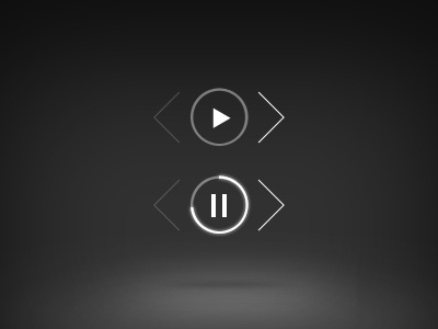 Slider Control buffer cursor elegant fashion light loading minimal next pause play previous slider