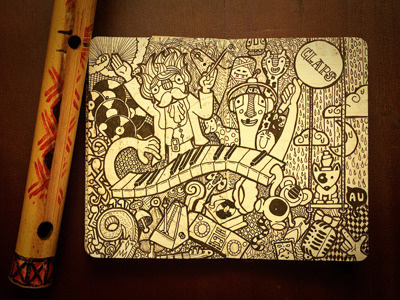 #Moleskinedaily_13 doodle illustration moleskine music