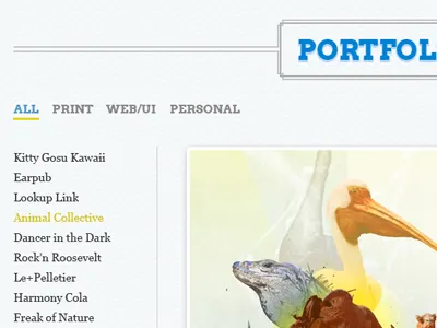 Portfolio Section design personal portfolio ui web design