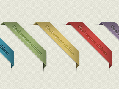 Corner Ribbon (PSD) corner freebie psd ribbon