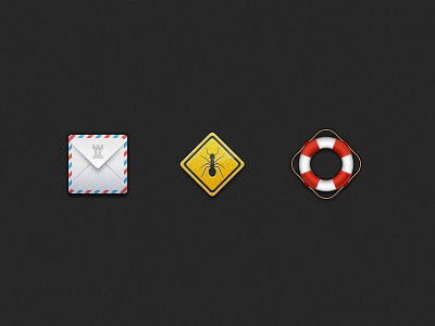 Archive.vg: Random Web Icons ant archive bug buoy envelope help mail preserver road sign