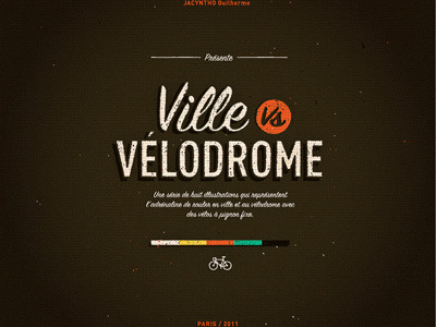 ville vs vélodrome bike typography