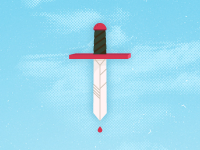 Knife in the sky illustration knife micahburger sky vector