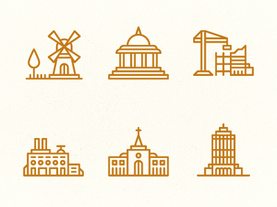 Building Icons 2 icons illustration