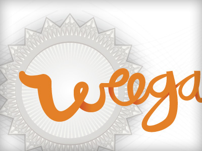 Weeg hand lettered illustrator ornate script seal type vector