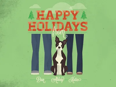 Holiday Card card christmas dog holiday