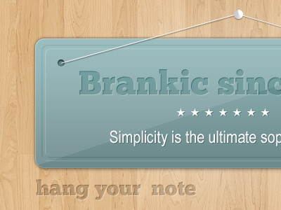 Hanging Note/Banner (PSD) banner freebie note psd wood