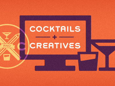 Candcsmall2 aiga jacksonville cocktails computer creatives illustration logo mark marker martini orange pencil purple ribbon white