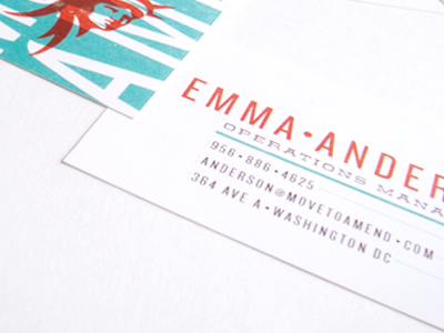 MoveToAmend business card business card design
