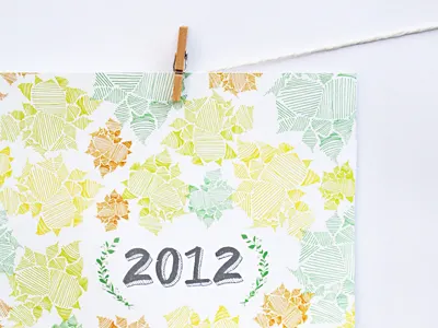 2012-patchwork-calendar 2012 illustrated patchwork wall calendar
