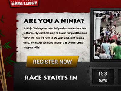 Ninjachallenge black dark grunge paper red