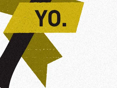 YO. distress in progress pixel vector