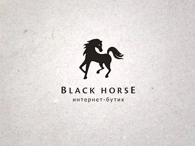 Black Horse black boutique girl horse internet logo shop woman