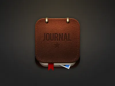 Journal android book bookmark brown icon icons iphone journal orange page pages photo vector yellow
