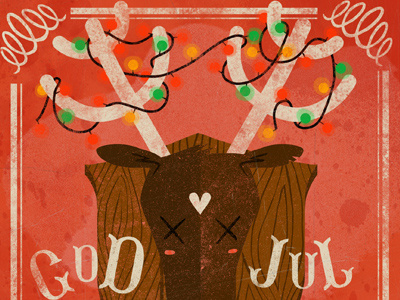 God jul christmas illustration spacedown x mas