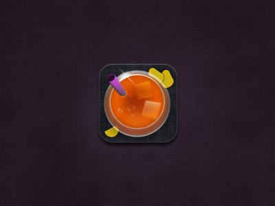 Aperitivo App Icon aperitif app cocktail drink glass happy hour ice icon iphone spritz
