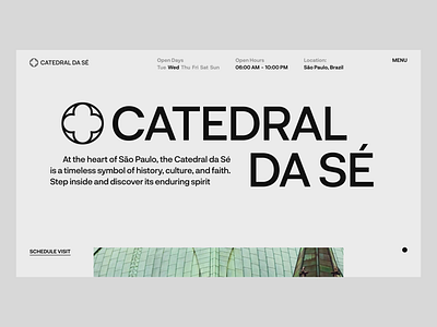 Catedral da Sé (UI Motion) - Layouts architectury bold design editorial editorial style graphic design landing page minimalistic modern motion graphics swiss swiss style ui