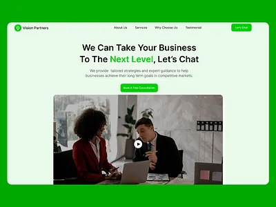 Website Design for Vision Partners business consulting business growth clean interface consultation consulting agency corporate website expert guidance marketing services minimalistic website modern layout professional layout responsive design service oriented design trust building design ui design user friendly design visual branding web design website website design