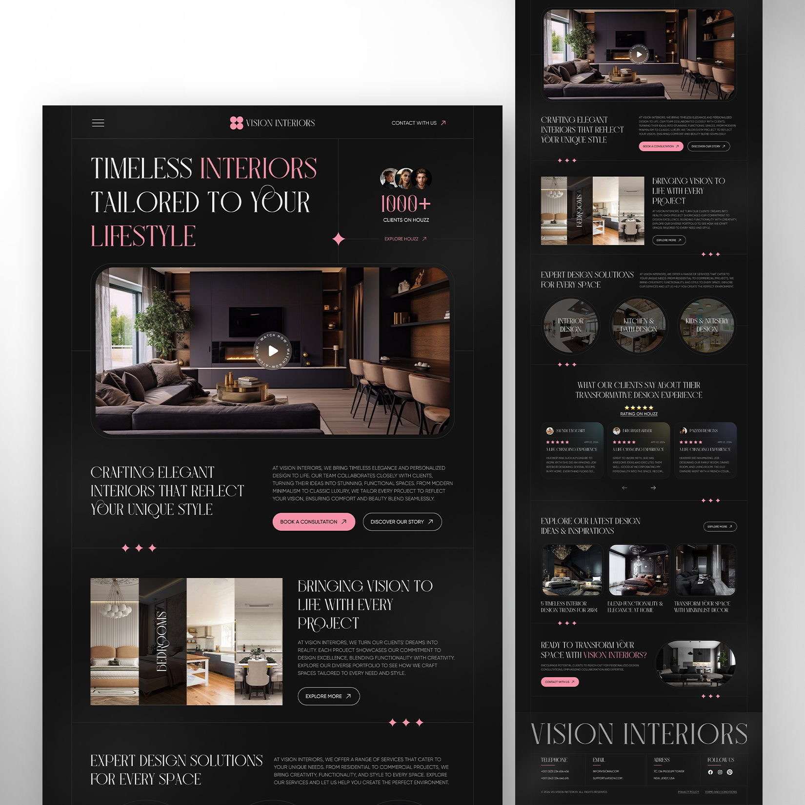 Example of Custom Website Design (Desktop + Mobile)