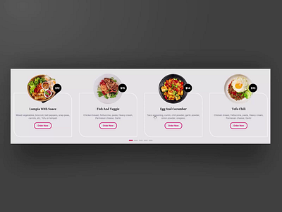 Food Menu Carousel Template wordpress