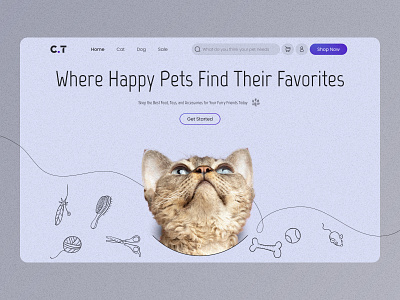 Petoopia Website🐱🐶 branding cat css design dog graphic design header hero section html illustration javascript landing page pet petshop tailwind ui uiux ux website