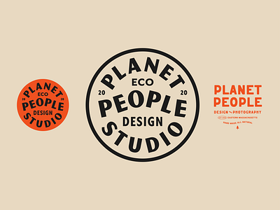 Planet People Studio Badges badge branding logo outdoors people planet studio sustainable type