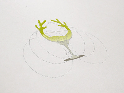 Elkarita Process elk glass guides horns logo margarita mark natural process symmetry