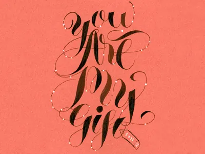 Xmas card 2011 calligraphy ink pointed pen